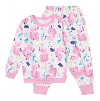 Пижама детская ЛяЛя 2 - 5 лет Интерлок Розовый/Молочный К3ІН150_2-359