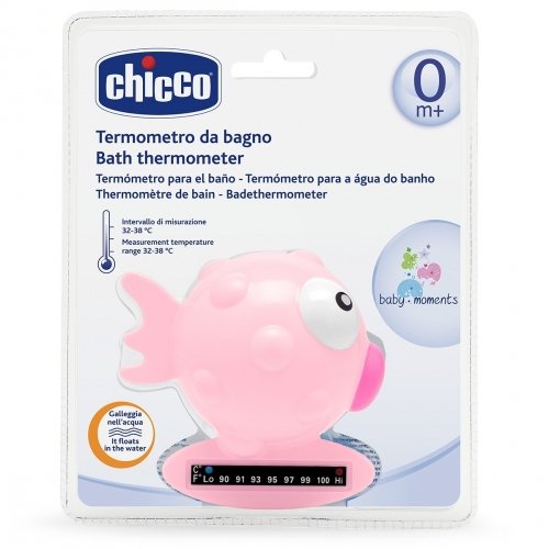 Термометр для ванной Рыбка Chicco 06564.10 розовый