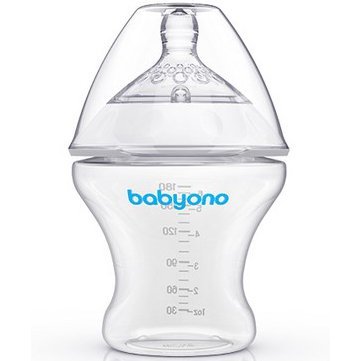 Антиколиковая бутылочка с силиконовой соской BabyOno NATURAL NURSING 180 мл 1450