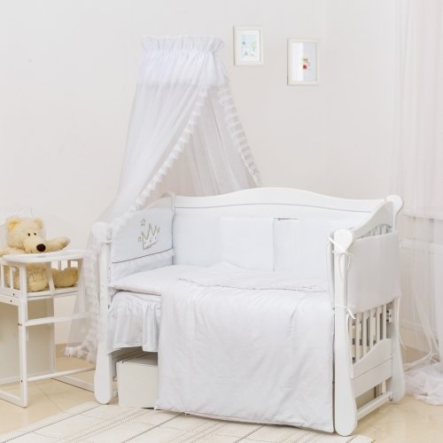 Комплект постельного белья Twins Romantic Vintage Baby R-004 Белый 7 предметов