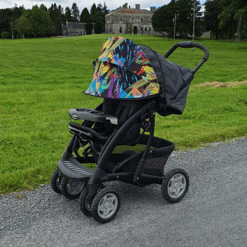 Солнцезащитный козырек на коляску ДоРечі Twin Shade Краски Черный 1848F