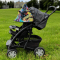 Солнцезащитный козырек на коляску ДоРечі Twin Shade Краски Черный 1848F