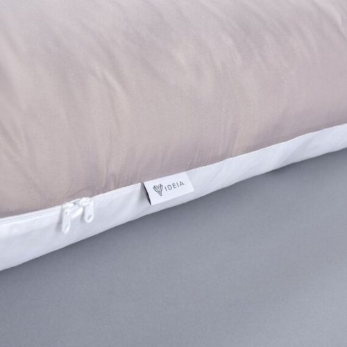 Наволочка на подушку для беременных Ideia П-образная 75х140х20 Светло-серый/Белый 8-35126