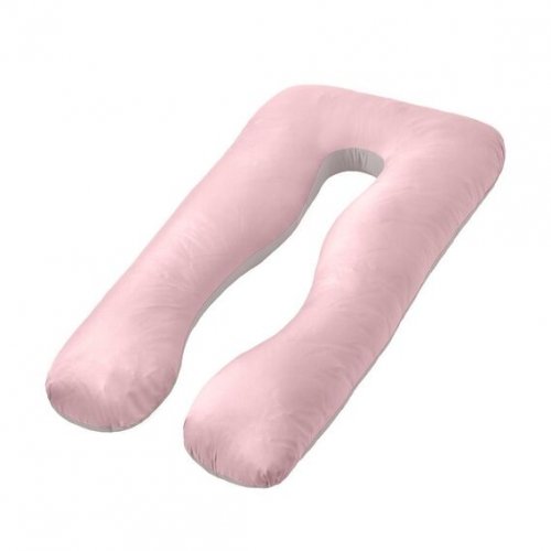 Наволочка на подушку для беременных Ideia П-образная 75х140х20 Розовый/Светло-серый 8-35126