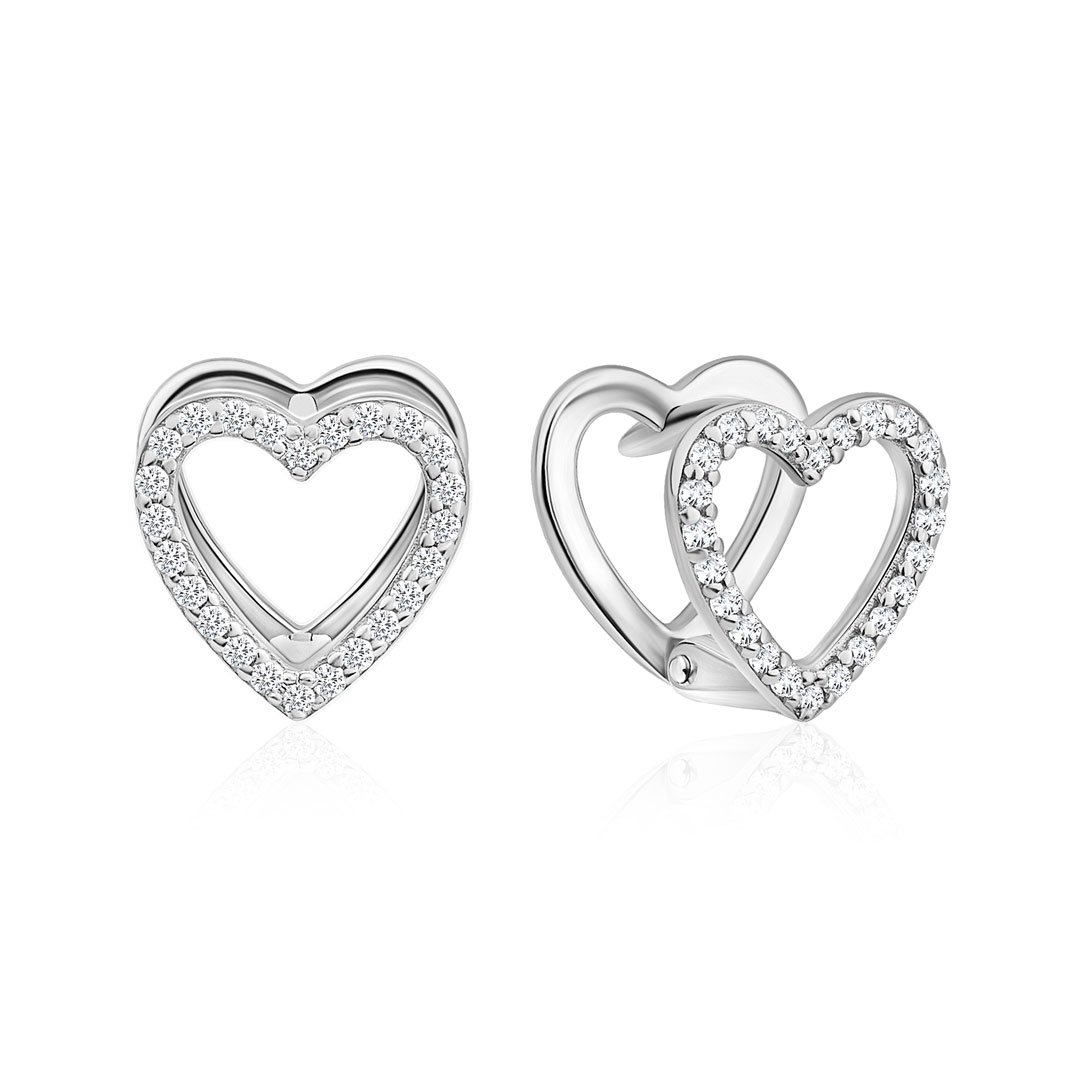 Серебряные сережки UMAX Сердцебиение 20871