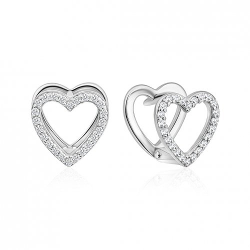 Серебряные сережки UMAX Сердцебиение 20871