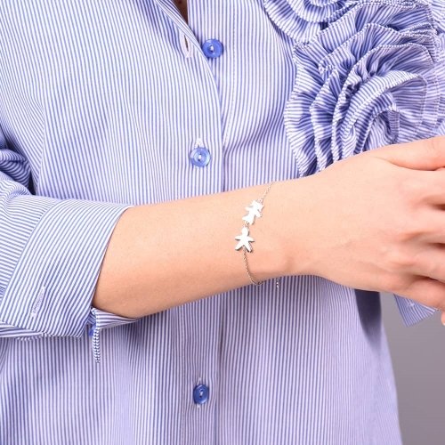Серебряный браслет для мамы IRIJ Мальчик и девочка 2090