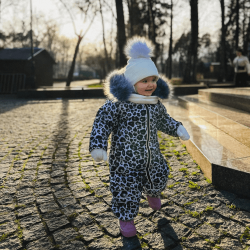 Зимний комбинезон детский с опушкой ДоРечі Apollo 6 - 24 мес Леопардовый 2095O