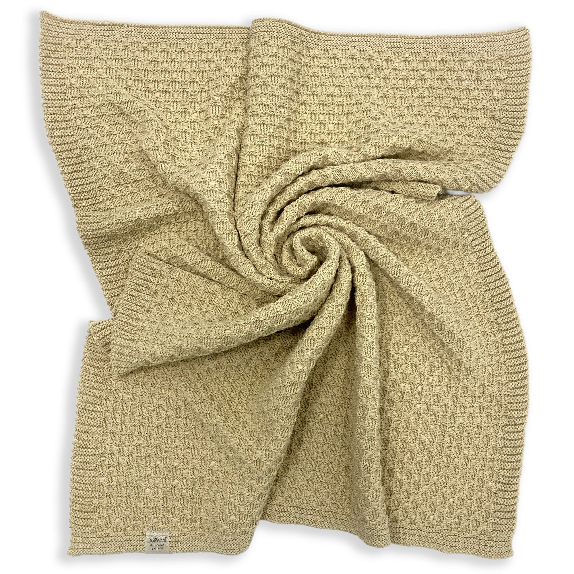 Вязаный плед для новорожденных ДоРечі Карамельный 80х100 см 2097