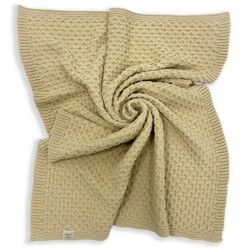 Вязаный плед для новорожденных ДоРечі Карамельный 80х100 см 2097