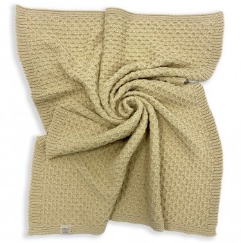 Вязаный плед для новорожденных ДоРечі Карамельный 80х100 см 2097