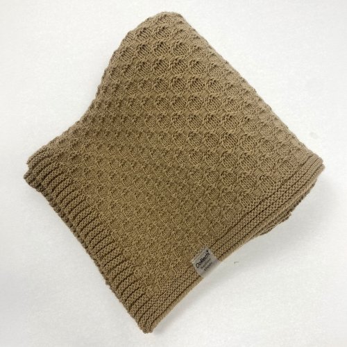 Вязаный плед для новорожденных ДоРечі Шоколадный 80х100 см 2098