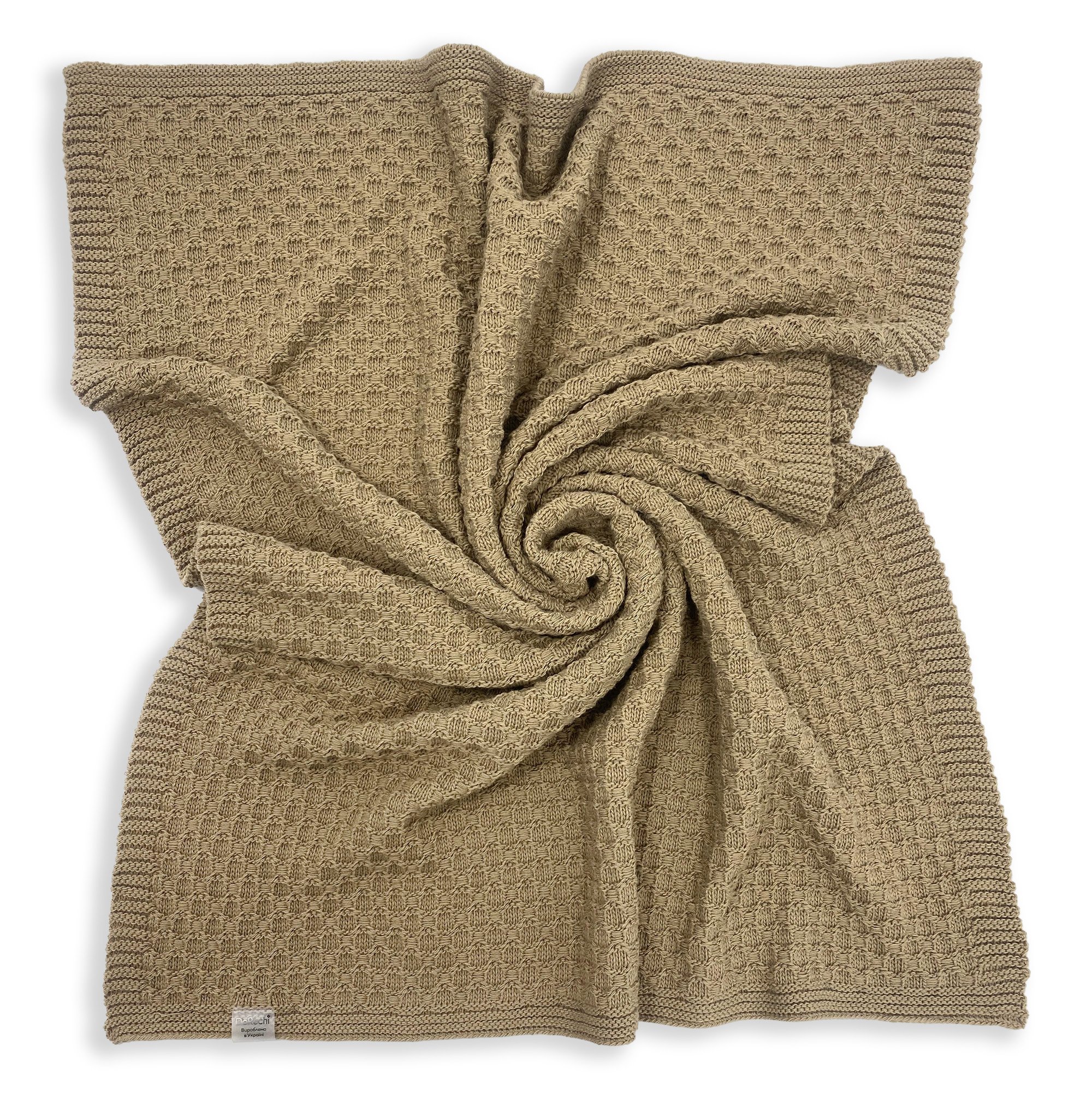 Вязаный плед для новорожденных ДоРечі Шоколадный 80х100 см 2098