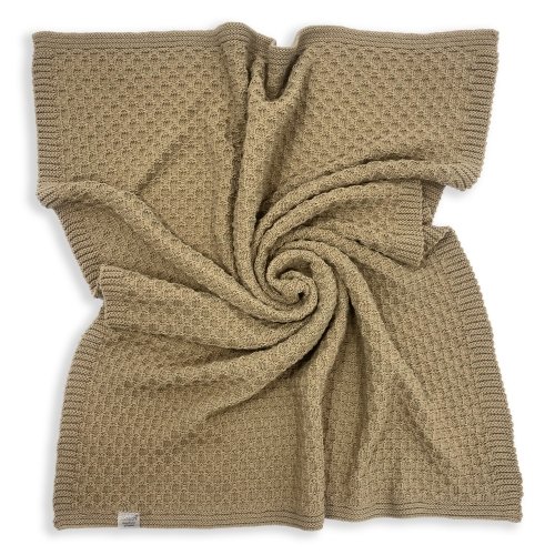 Вязаный плед для новорожденных ДоРечі Шоколадный 80х100 см 2098