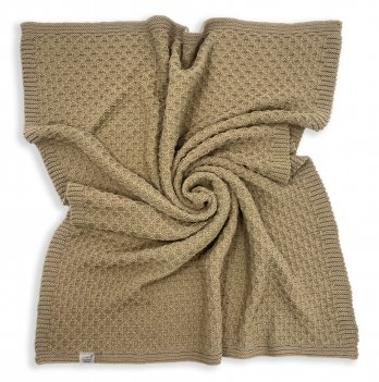Вязаный плед для новорожденных ДоРечі Шоколадный 80х100 см 2098