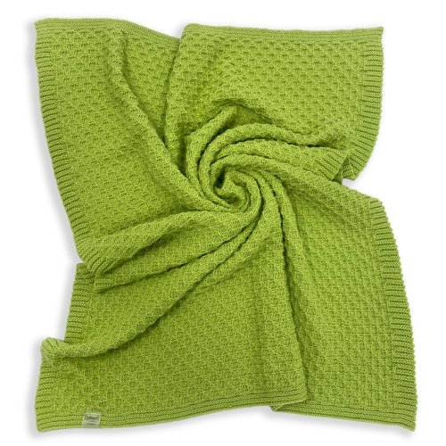 Вязаный плед для новорожденных ДоРечі Зеленый 80х100 см 2100