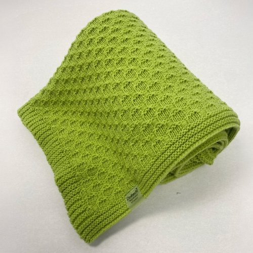 Вязаный плед для новорожденных ДоРечі Зеленый 80х100 см 2100