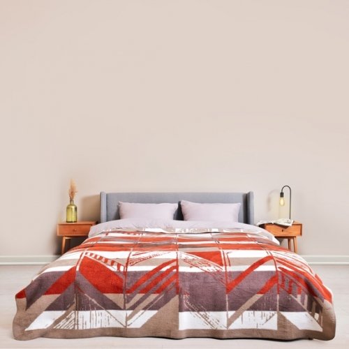 Плед покрывало на кровать Ideia Kassandra Хлопок 150х200 см Оранжевый 8-29914
