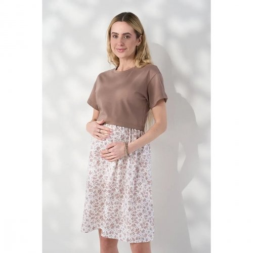 Платье для беременных и кормящих Юла Мама Marine Капучино DR-26.102