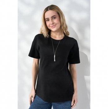 Футболка для беременных и кормящих Юла Мама Goldie Черный NR-26.063