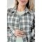 Рубашка в клетку для беременных и кормящих Юла Мама Rey Синий/Зеленый BL-26.031
