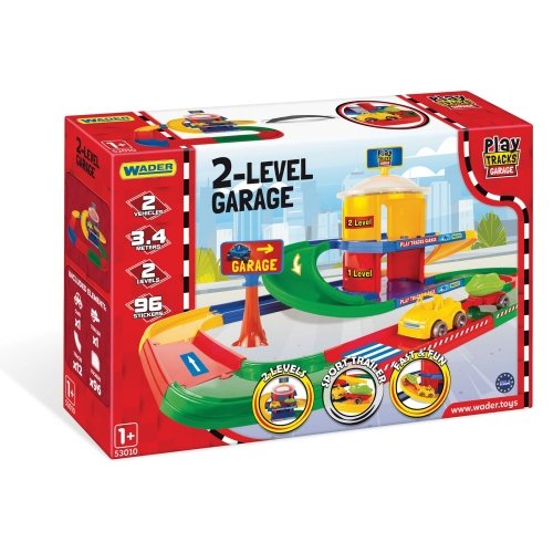 Игровой набор для детей Wader Play Tracks Garage Гараж 2 уровня 53010