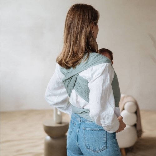 Трикотажный слинг шарф для новорожденных Love & Carry Шалфей 3 - 12 кг Бирюзовый LC457