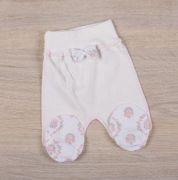 Ползунки для новорожденных Бетис Бантик Молочный розовый