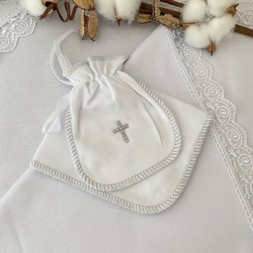Крыжма для крещения Бетис Крестильная шкатулка 90х100 см Белый 27685498