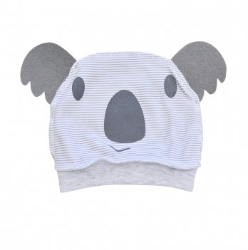 Шапочка для новорожденных Minikin Мама коала Полоска 0 - 3 мес Интерлок Серый 215603