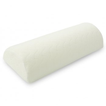 Ортопедическая подушка полувалик Idea Memory Foam 49х20х10 см Белый 8-29425