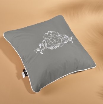 Декоративная подушка Idea Модерн с вышивкой 45х45 см Темно-серый 8-33086