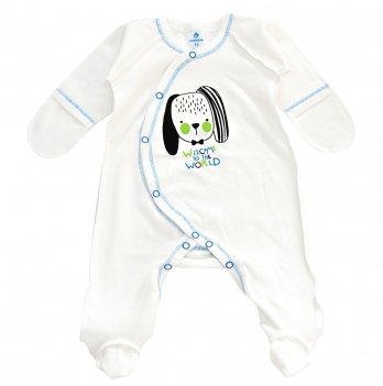 Человечек для новорожденных Minikin Веселые мордашки Молочный 0-3 месяцев 221103