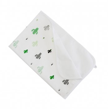 Непромокаемая пеленка для детей Minikin Кактусы 50х75 см Белый/Зеленый 222015