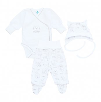 Набор одежды для новорожденных Minikin Муркотунчик 0 - 3 мес Интерлок Белый 224503