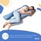 Подушка для беременных и кормящих Ideia П-образная стеганая 140х75х20 Синий см 8-33724