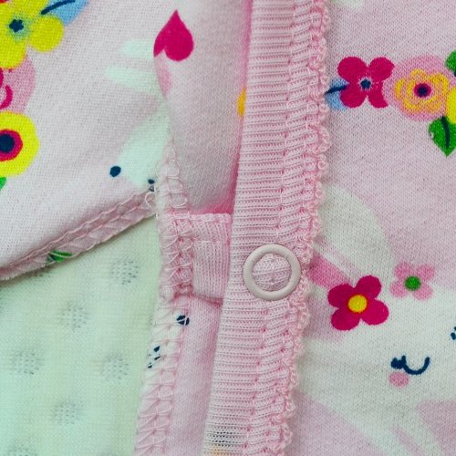 Распашонка для новорожденных Minikin Лапочка 0 - 3 мес Футер Розовый/Белый 228201