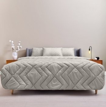 Одеяло всесезонное евро двуспальное Ideia Nordic Comfort 200х220 см Серый 8-34651