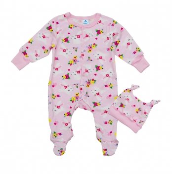 Набор одежды для новорожденных Minikin Лапочка 0 - 3 мес Футер Розовый/Белый 228901
