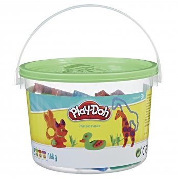 Набор для творчества пластилин Hasbro Play-Doh Core Ведерко Animal Activities 23414_23413