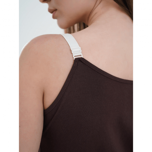 Ночная рубашка в роддом для беременных и кормящих Мамин Дім Smart Care Шоколадный 24133