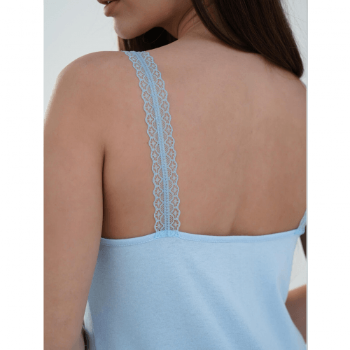 Ночная рубашка в роддом для беременных и кормящих Мамин Дім Голубой 24144