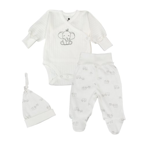 Набор одежды для новорожденных Minikin Слоненятко 0 - 3 мес Интерлок Молочный 2428403