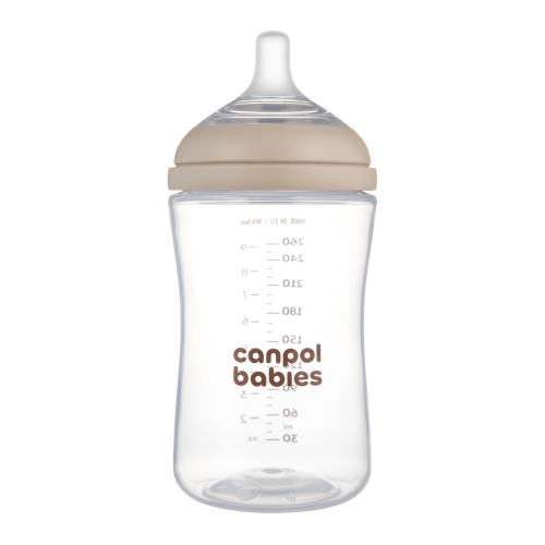 Антиколиковая бутылочка Canpol babies Natural Shape с соской Dual-zone 3m+ 260 мл 35/401