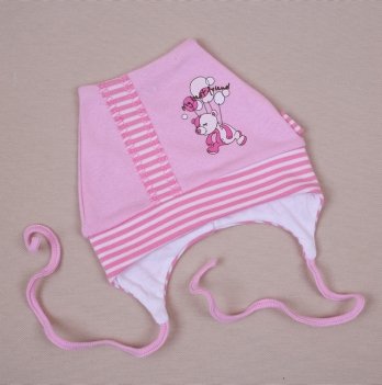 Демисезонная шапочка для новорожденных Бетис Татошка 0-3 мес Розовый 27688268