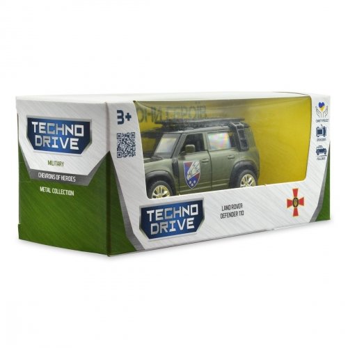 Модель машинки TechnoDrive Шеврони Героїв LAND ROVER DEFENDER 110 25 ОПДБр 1:43 250289M