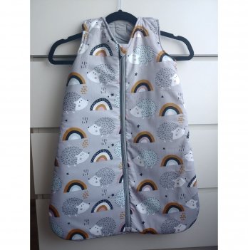 Детский спальный мешок Merrygoround с кнопками Ежики Серый SM_17