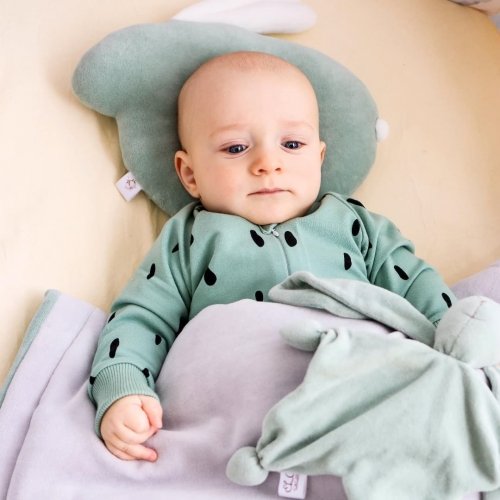 Ортопедическая подушка для новорожденных ELA Textile&Toys Кролик Темно-пудровый P001DPUDRA