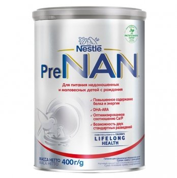 Сухая молочная смесь для недоношенных и маловесных детей NAN Pre 400 г 1000219