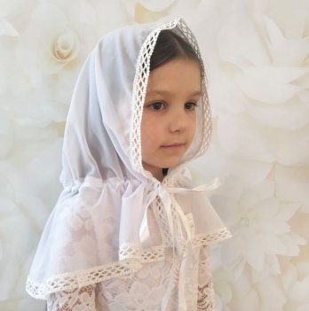 Церковный платок для девочки Бетис Натюрель-2 60х90 см Белый 27683756